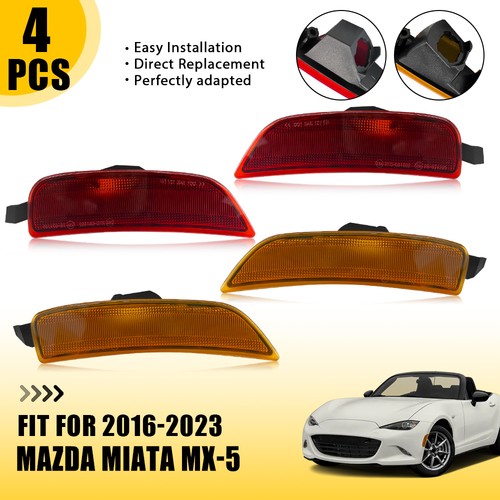4PCS Barres de feux de position latéraux de pare-chocs avant et arrière pour Mazda Miata MX-5 A 2016-2023 - Photo 19 sur 20