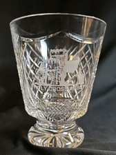 Tipperary Crystal Featuring Etched Holy Cross Abbey Tipperary  Ireland Vase 