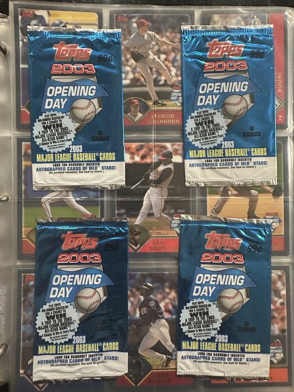 2003 TOPPS OPENING DAY BASEBALL Partial SET MINI STICKER SET 1-75 Binder Include