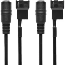 CRJ DC Plug to PC Fan Power Adapter Cables (2-Pack) - 6-inch (15cm) - Power 3...