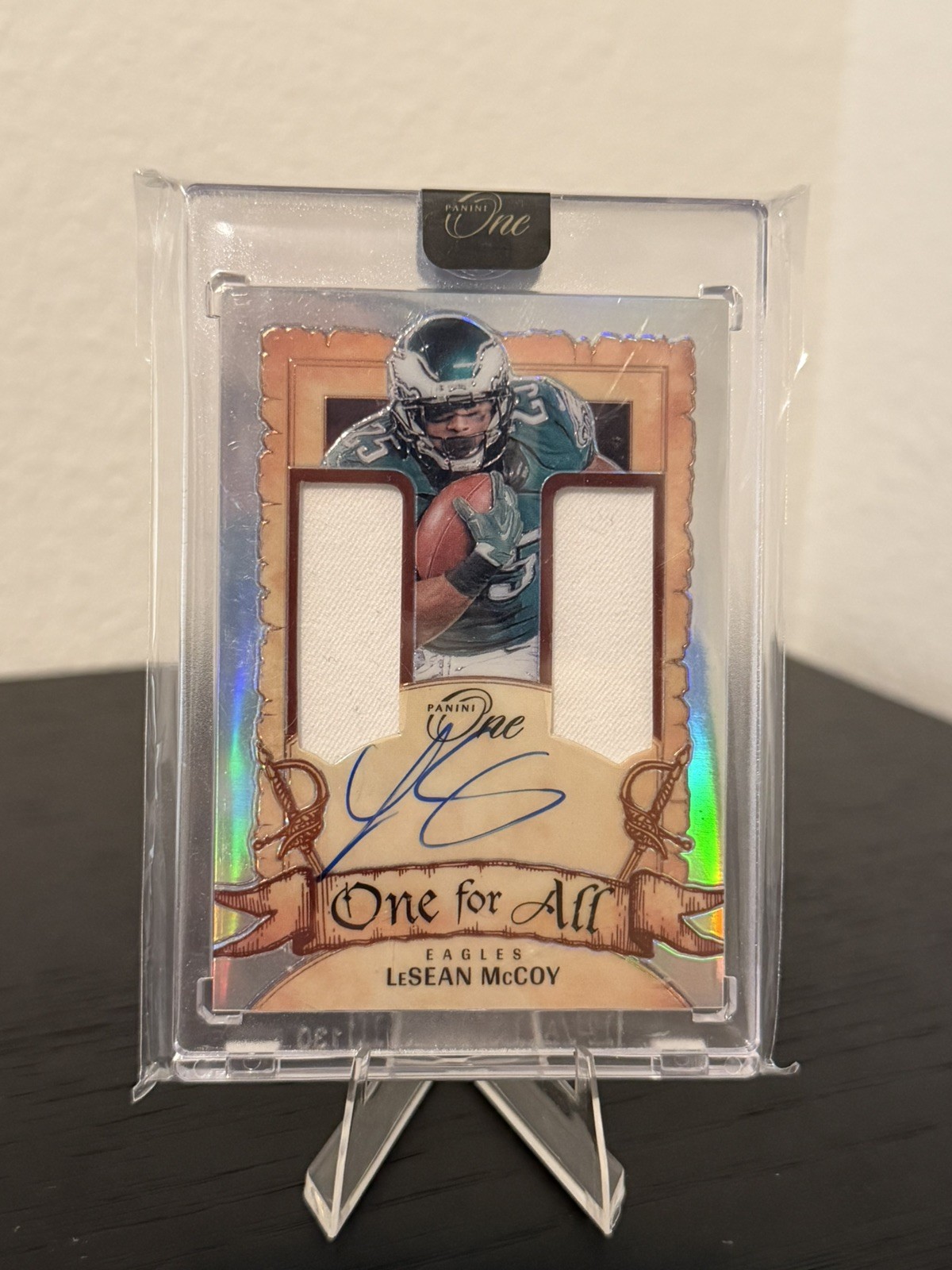 2023 Panini One LeSEAN McCoy One For All /99  Duel Patch Auto Philadelphia