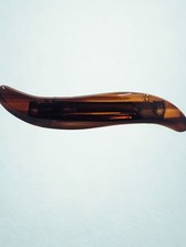 Vintage Karina France Tortoise Acrylic Wave Hair Barrette Clip 4"