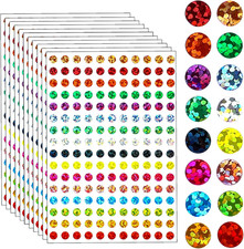 7040Pcs Color Coding Labels round Small Stickers 1/4" Shiny Circle Sparkle Dot S