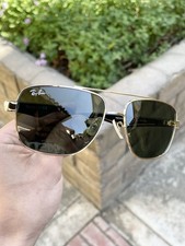 New Ray Ban Caravan XL RB3483 3483 Gold Black G15 Lens Size 66/16