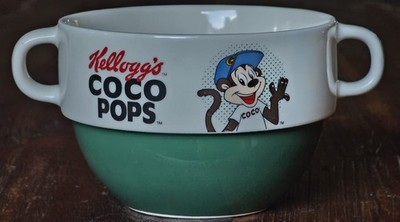 Kellogg's Coco Pops, Müslischale, Keramik-Schale mit 2 Henkeln, Retro-Design