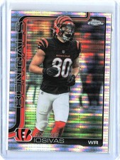 2025 Topps Chrome Andrei Iosivas #60 Pulsar Refractor Cincinnati Bengals Card