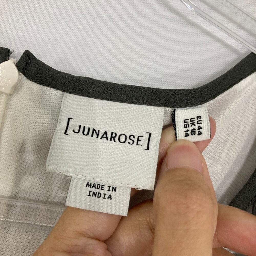 Junarose size 14 Multicolor Patchwork Boho Print … - image 2