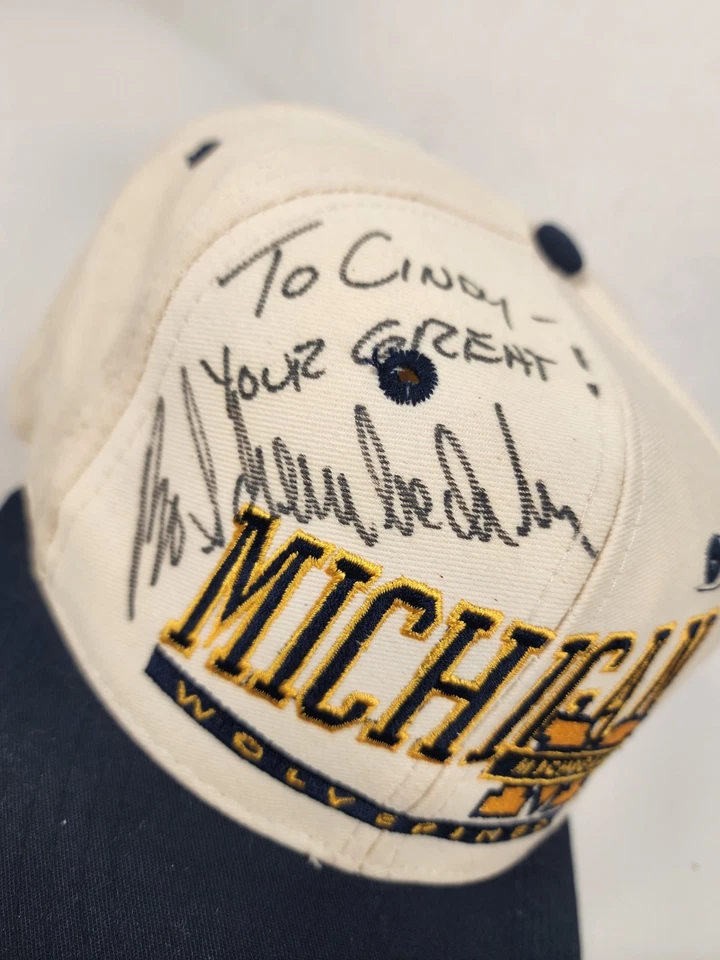 Bo Schembechler Signed Michigan Hat Autographed Wolverines Football Vintage 80s - Image 4 of 4