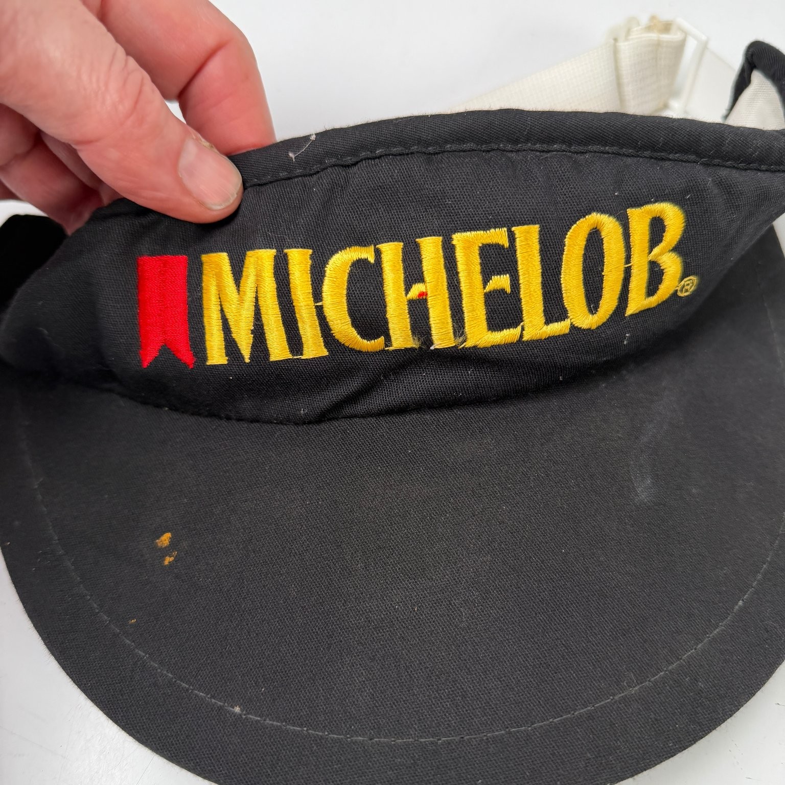 Michelob Visor Hat Adjustable Strapback Black Yel… - image 2