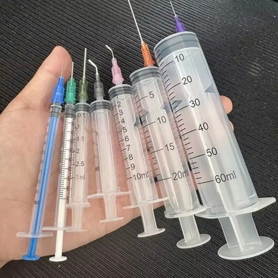 14pc Syringe Set Blunt Tip Needles Assorted Sizes 1ml-60ml Craft Refill Lab Kit