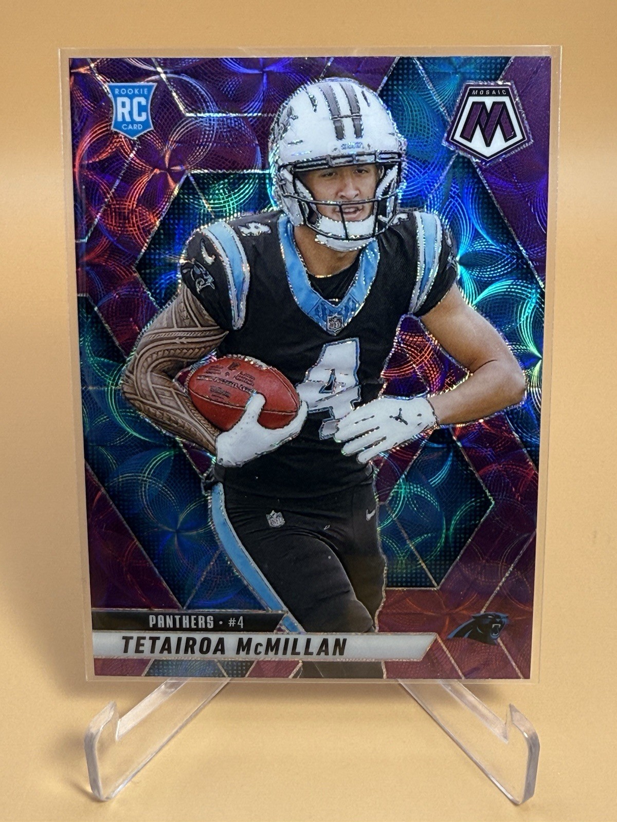 2025 Mosaic Tetairoa McMillan Purple Scope Prizm RC #309 Panthers