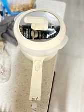 Ceramax 1.6L Electric Hot Pot Skillet Pan 800W with Lid Steamer Cream White