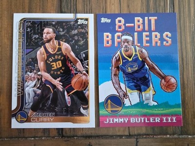 2025 Topps #135 Stephen Curry & #8B-13 Jimmy Butler III - GOLDEN STATE WARRIORS!