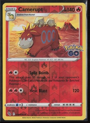 Camerupt 014/078 Reverse Holo - Pokemon GO - LP