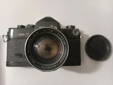 Minolta SR-7 35mm SLR Film Camera With Rokkor PF 58mm Lens Cap Rare Half Case