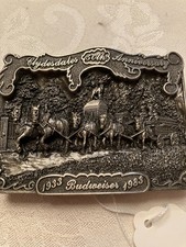 Budweiser Clydesdale 50th Anniversary Commemorative Belt Buckle,EUC 33-83