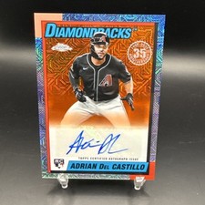2025 Topps Series 1 Adrian Del Castillo Chrome Mojo RC Auto Orange Parallel /25