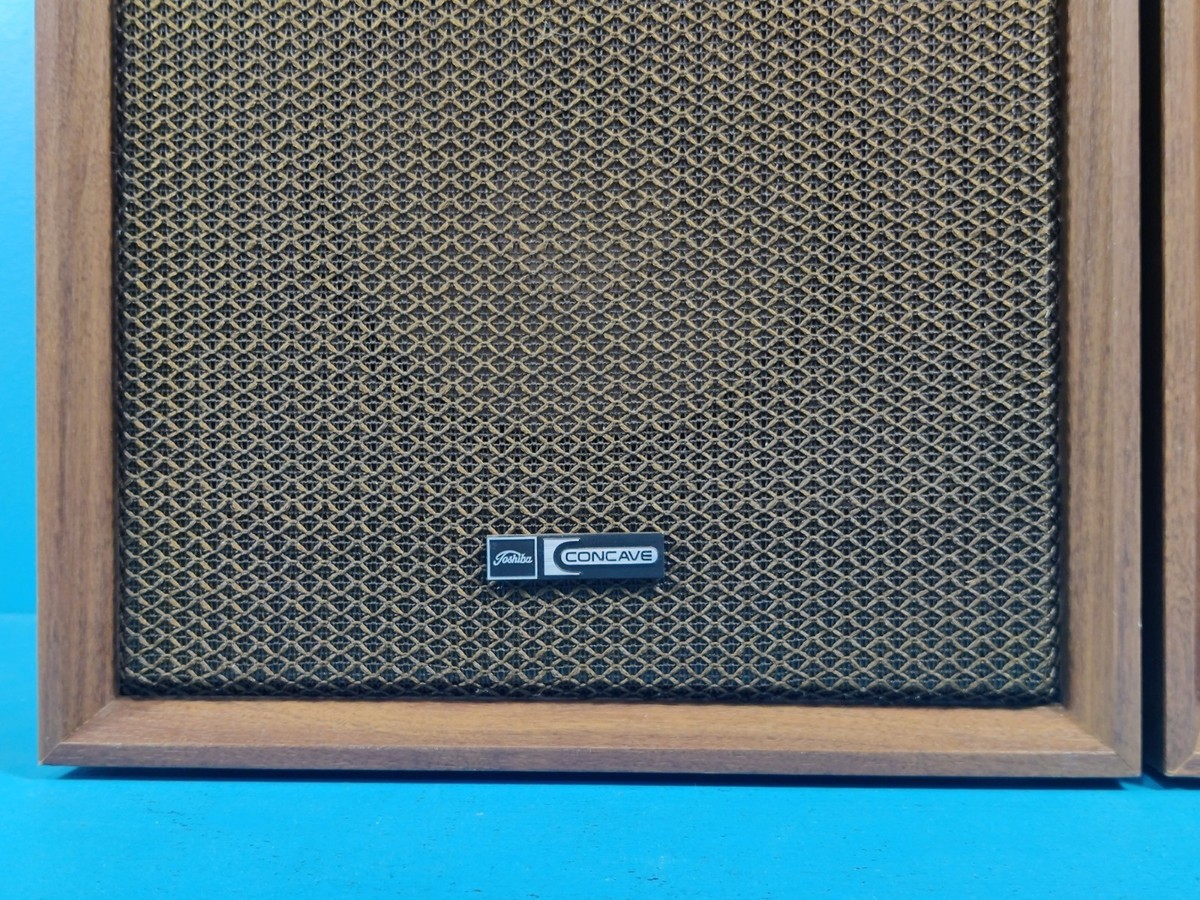 Toshiba/Aurex Concave Speaker Pair, Model: SS-24 (1973), 30W @ 8Ω