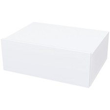 HOMCOM Floating Bedside Table, Wall-Mounted Side Table for Bedroom, White