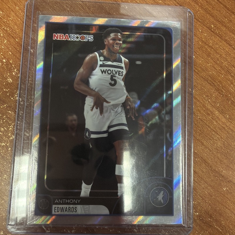 2025-26 NBA Hoops Anthony Edwards #195 Rainbow Parallel SP Timberwolves 