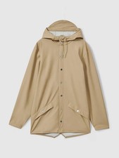 Image of Rains 12010 Waterproof Short Jacket In Sand Brand New with Tags Size XL