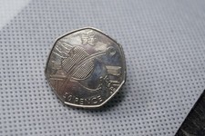 50p Fifty Pence UK Coin London Olympics 2011 Table Tennis Circulated