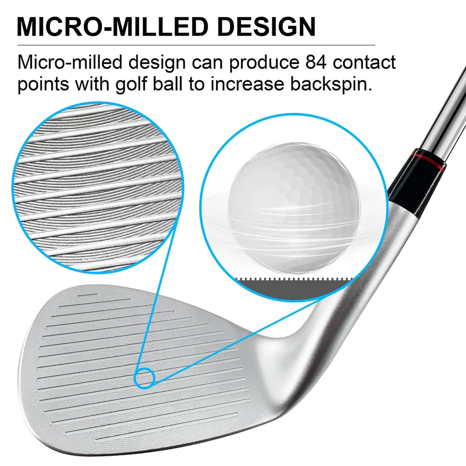 Juego de cuñas de golf Yamato 50/52/54/56/58/60 cara fresada giro alto para hombres y mujeres Foto 2 de 4