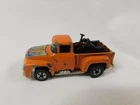 Vintage HOT WHEELS 1973 Diecast Truck 1/64 '56 Ford Orange Pick Up w/ Cycles