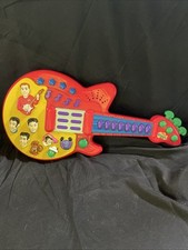 2003 THE WIGGLES Red Play Along Musical Guitar Batteries Included