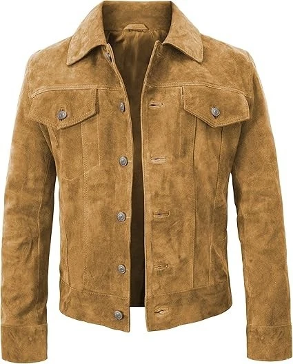 Suede Leather Trucker Jacket Men - Mens Western Style Cowboy Suede Leather Coat
Opens in a new windo