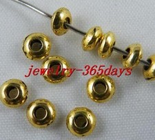 350pcs Gold Tone Little Bicone Spacer Beads 5x2.5mm 912