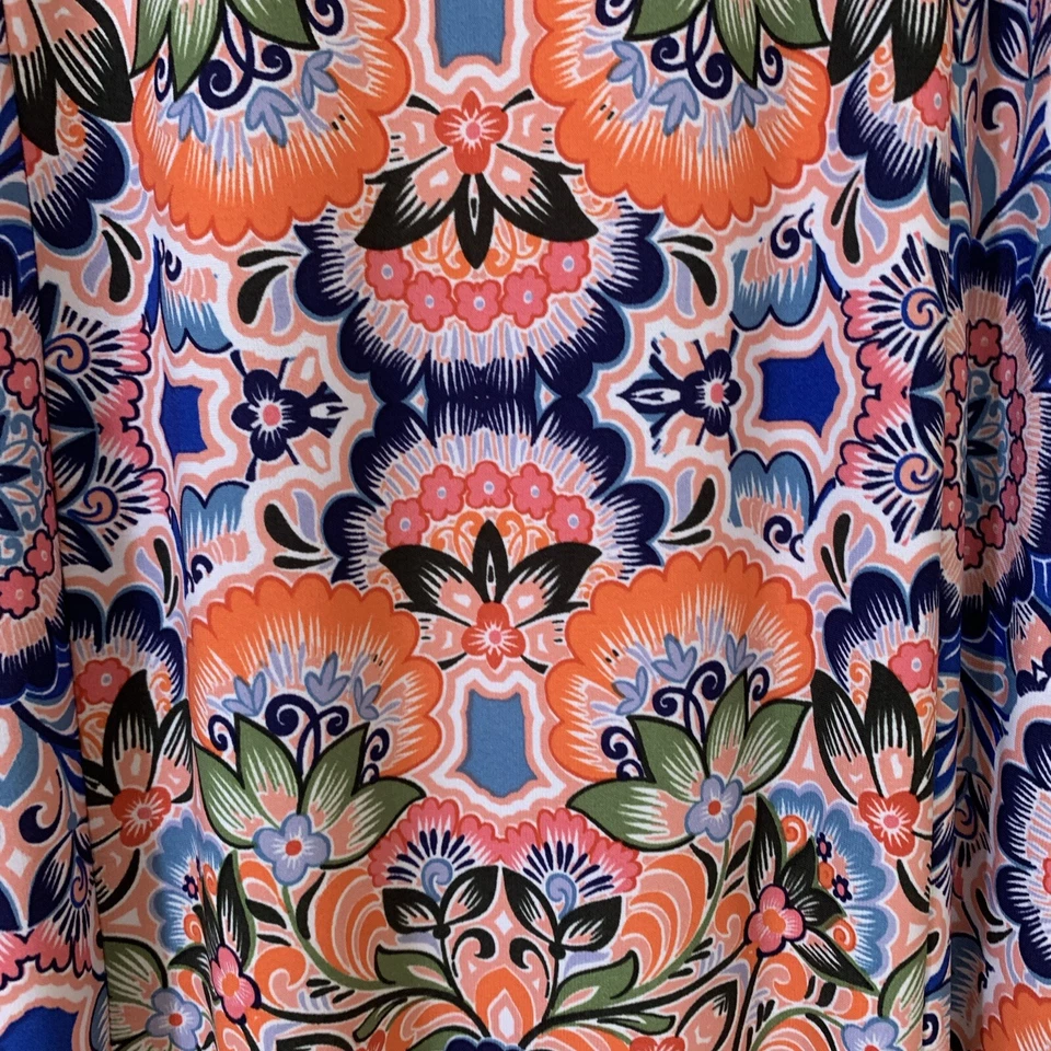 London Times Maxi Dress Womens 8 Floral Sleeveless Bright Boho Beach Cruise - Image 3 of 4