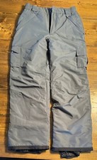 Iceburg Outerwear Snow Pants Warm Winter Gray Black Boys L 16/18