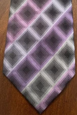 Van Heusen Purple Stain Resistant Hand Made 100% Silk Men’s Neck Tie