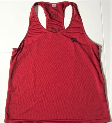 Camiseta sin mangas de malla NELEUS 'Dry Fit Logo Muscle' para hombre L gimnasio entrenamiento ejercicio rojo ¡NUEVA! - Imagen 6 de 23