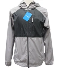 Columbia Flash Forward Gray Windbreaker Packable Lightweight Jacket Men's XXL