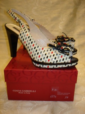 GIADA GABRIELLI Womens Sandals Heel Shoes Size 39 Italy