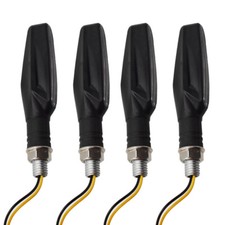 4 12 Led Turn Signal Indicator Blinker Amber Light Black For Universal Motorcy 4 12 Led Turn Signal Indicator Blinker Amber Light Black For Universal Motorcy