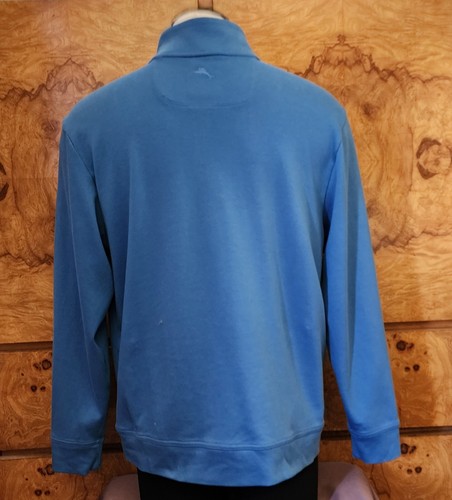 TOMMY BAHAMA BLUE 1/2 ZIP PULLOVER SHIRT ~ XL - Picture 3 of 6