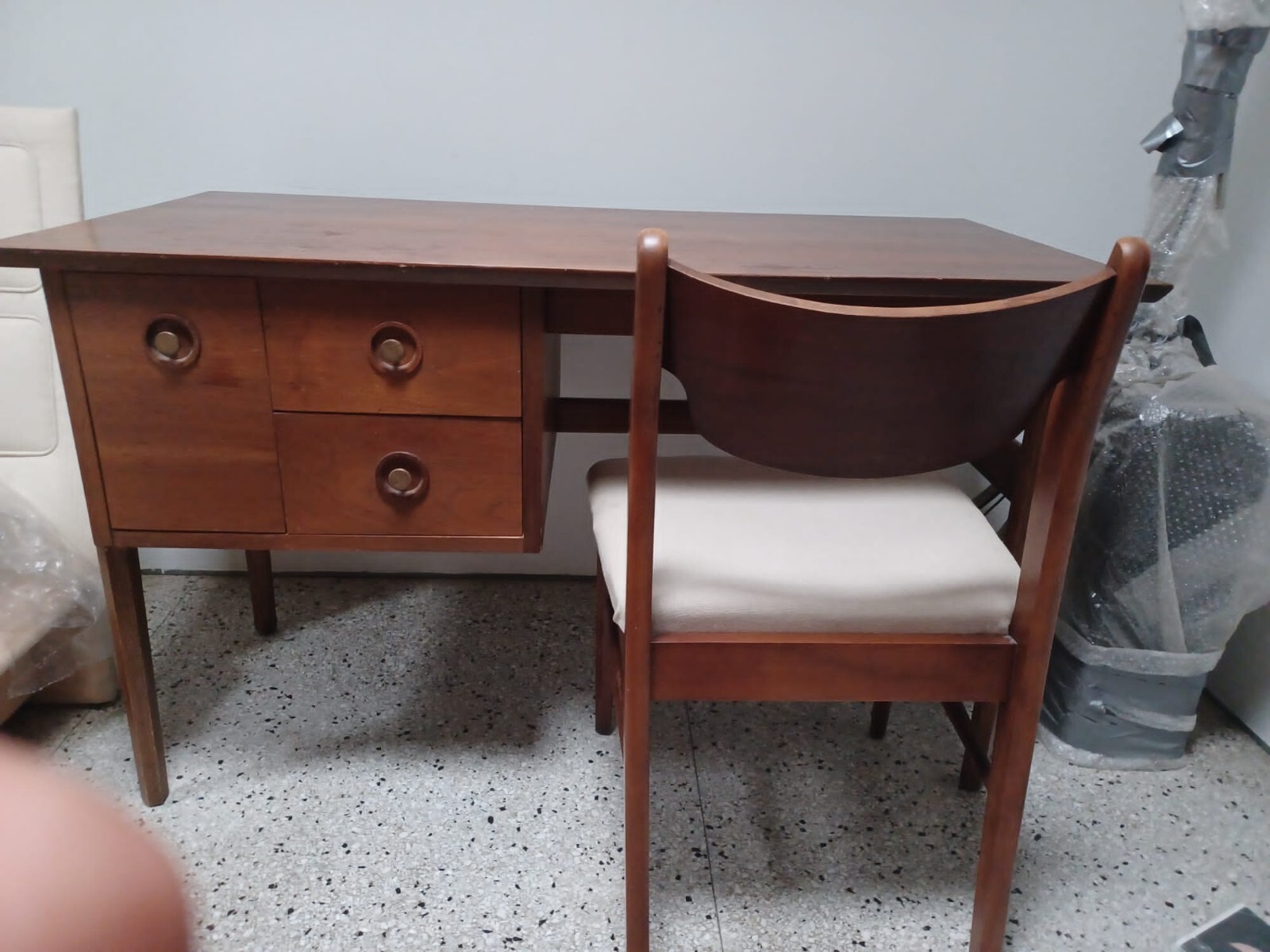 Mid century desk and chair eBay