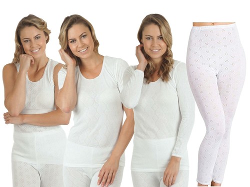 Womens 2 Pack Thermal Underwear Long 