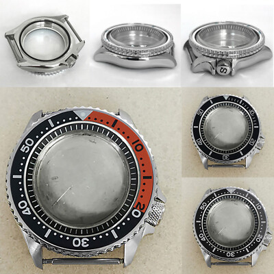 42MM Stainless Steel Watch Case Black Shadow Bezel For SKX007 NH35/NH36  Movement
