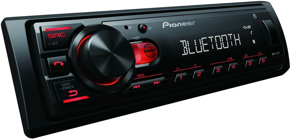 Autoradio Pioneer MP3 con Bluetooth + Mascherina Cornice per Fiat Punto 188 - Immagine 4 di 4