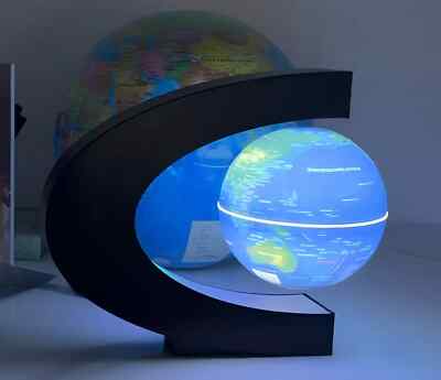 LED Globe Magnetic Levitation Floating Globe Light World Map Rotating Night Lamp