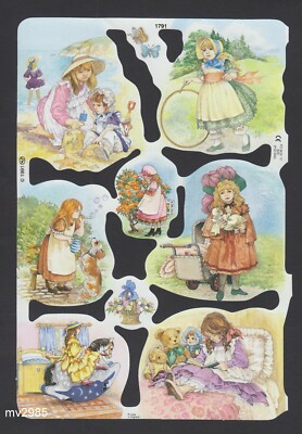 glanzbilder bogen   MLP 1791  Spielende Kinder