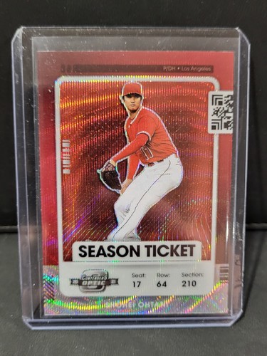 Shohei Ohtani 2021 Panini Contenders - Optic Red Wave Season Ticket #100