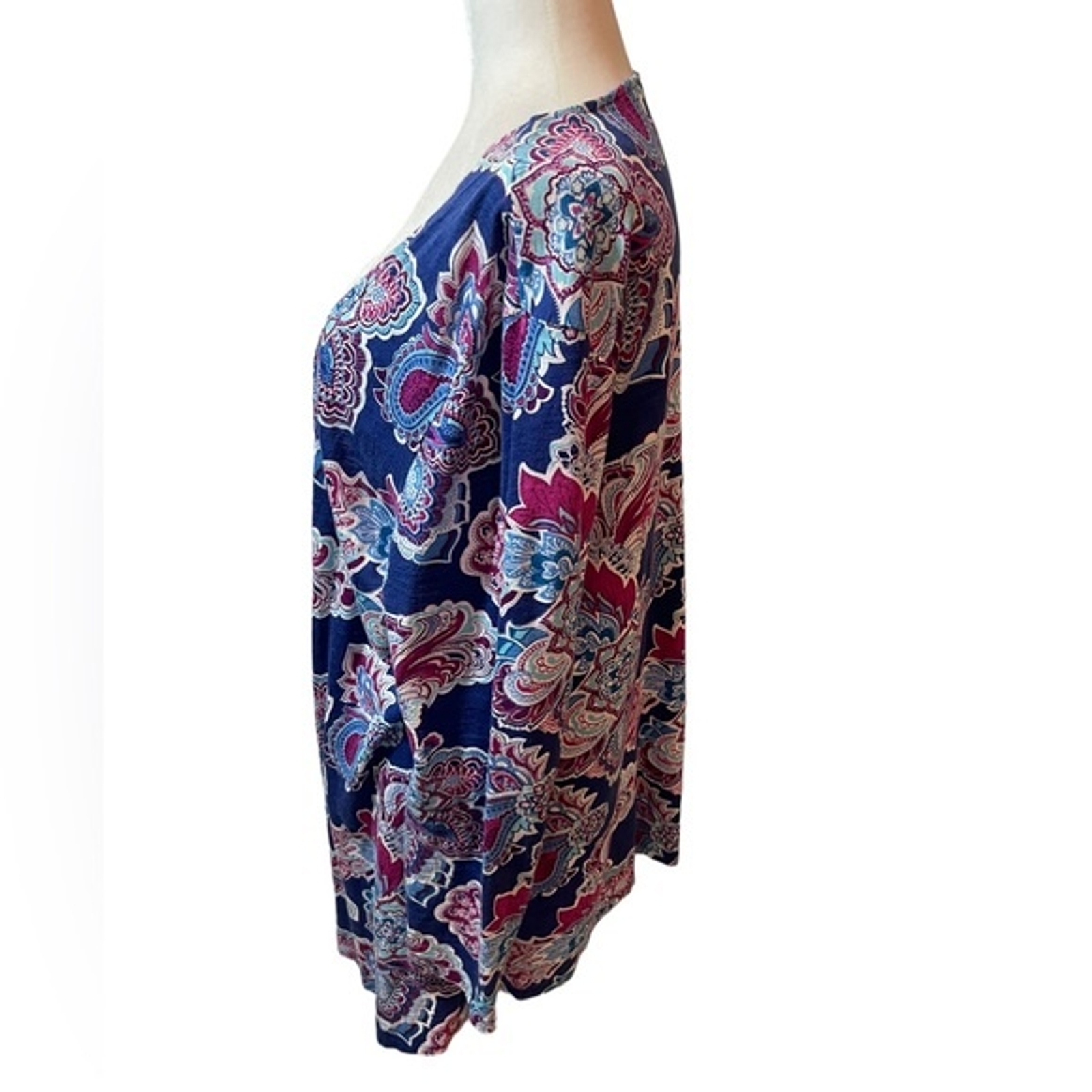 Chico's Vibrant Multi-Colored Duster Tee - Size 2 - image 8