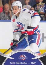 NICK BAPTISTE 2015-16 15-16 UPPER DECK AHL BASE #9 ROCHESTER AMERICANS !