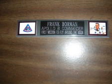 FRANK BORMAN (ASTRONAUT) NAMEPLATE FOR PHOTO/DISPLAY