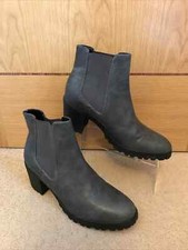 NEXT Forever Comfort Women's Grey Pull On Block Heel Ankle Boots UK 5.5 /EU 38.5